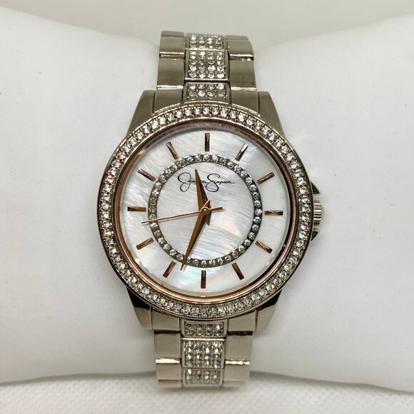 Women's Watch Jessica Simpson JW0001S rhinestones quartz analog 37mm running - Picture 1 of 8